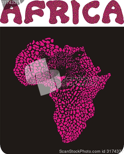 Image of Abstract Background Made of a Leopard Motif