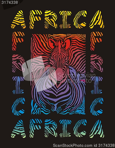 Image of Africa - Abstract Background Texture Zebras