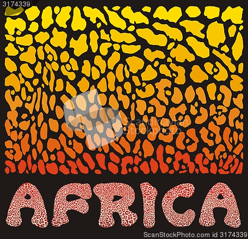 Image of Africa - Abstract Background With Text And Texture