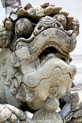 Image of demon in the temple teet wat  palaces  warrior monster