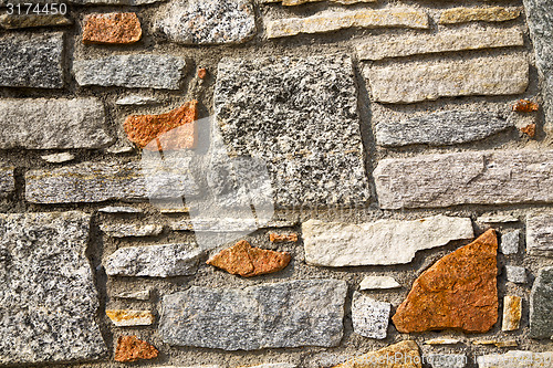 Image of brick in  sempione street italy  varese abstract    and marble