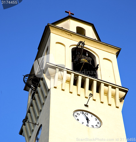 Image of olgiate olona old abstract in  italy   the  ntower bell sunny da