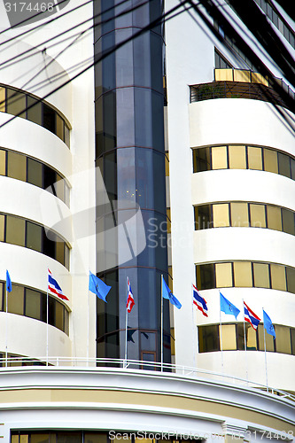 Image of  bangkok terrace  thailand  in office district palaces   flags