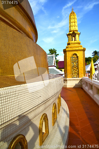 Image of gold    temple   in   bangkok  thailand incision of  