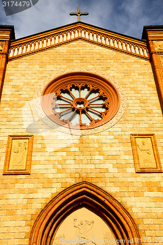 Image of  italy  lombardy    in  the villa cortese    church  closed bric