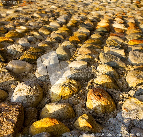 Image of old  milan      in italy l  brick   the    abstract  