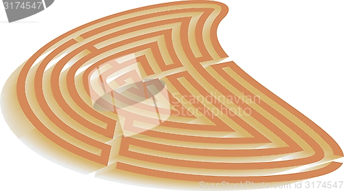 Image of Labyrinth on a white Background