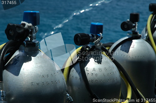 Image of diving tanks