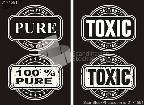 Image of Business Set Stamps pure and Toxic