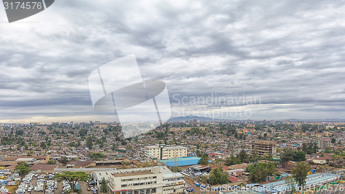 Image of Aerial view of the city of Addis Ababa