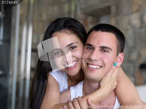 Image of couple relax and have fun in bed