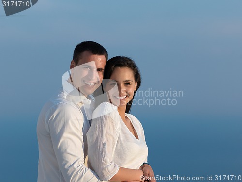 Image of happy young romantic couple have fun arelax  relax at home