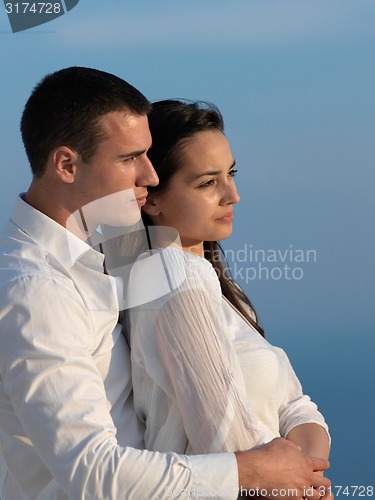 Image of happy young romantic couple have fun arelax  relax at home