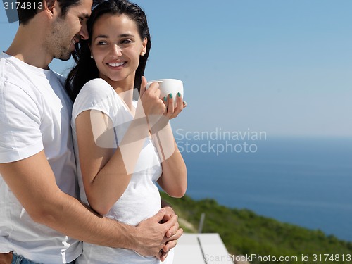 Image of happy young romantic couple have fun arelax  relax at home