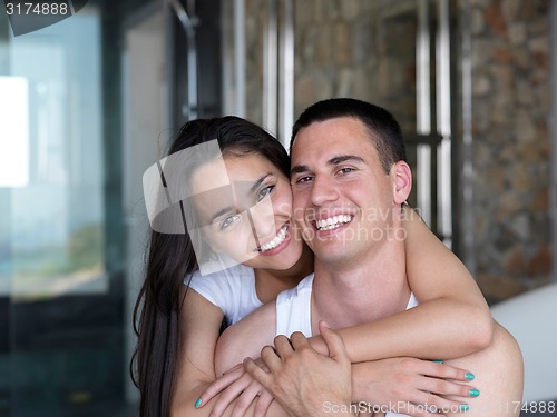 Image of couple relax and have fun in bed