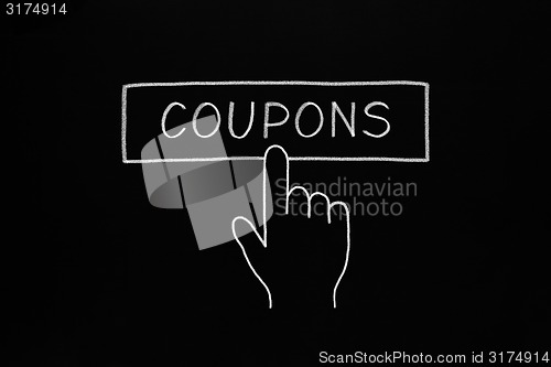 Image of Hand Clicking Coupons Button