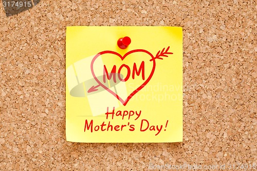 Image of Happy Mothers Day Concept Sticky Note