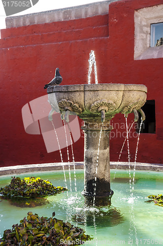 Image of Santa Catalina fountain in Arequipa monastery