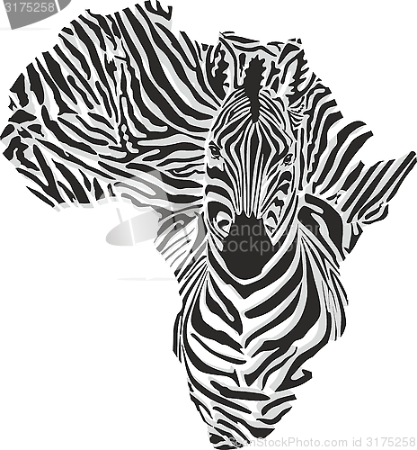 Image of Map Of Africa With the Head of Giraffe