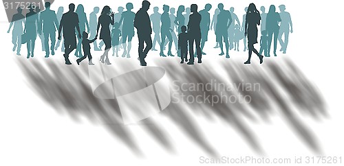 Image of Crowd of diverse People