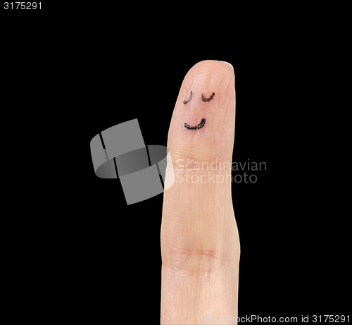Image of White hand on black
