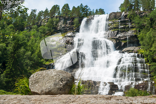 Image of Waterfall Tvindefossen, Norway