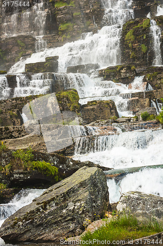 Image of Waterfall Tvindefossen, Norway