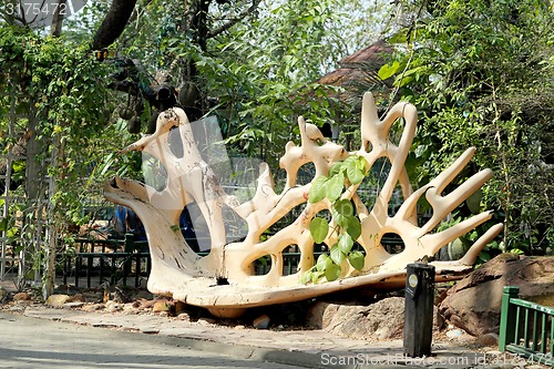 Image of Beautiful wooden bench