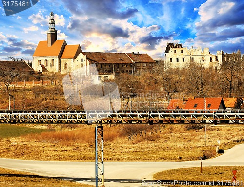 Image of polish village with church