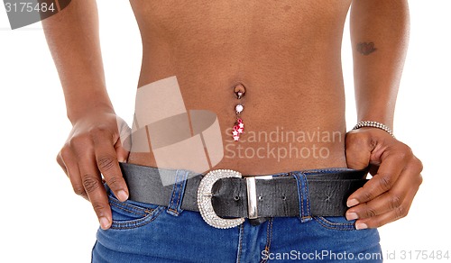 Image of Belly with jewellery.