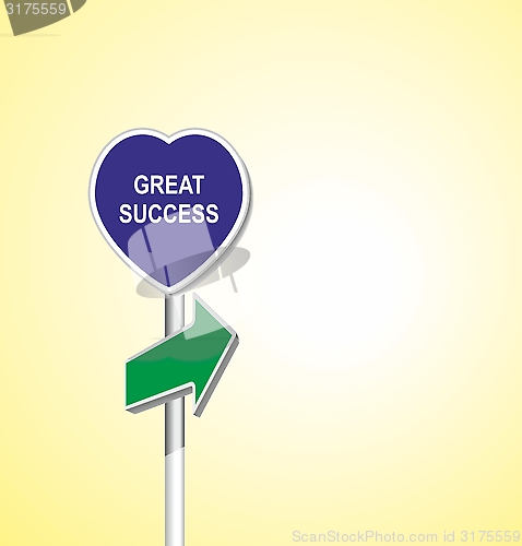 Image of GREAT SUCCESS - heart signpost