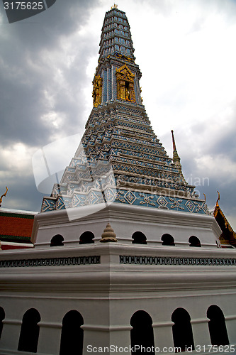 Image of  thailand  bangkok in  rain   temple  t  palaces   asia sky    a