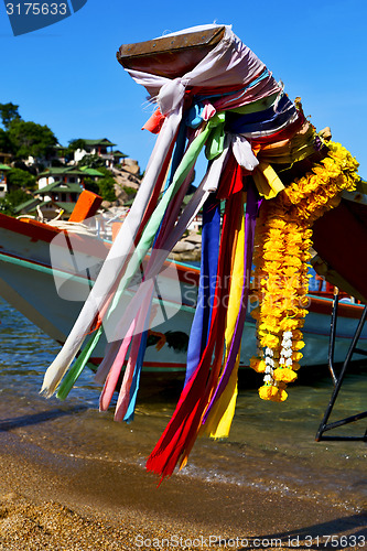 Image of asia in the  kho tao bay isle white  house boat   