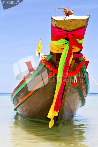 Image of kho tao  bay isle     rocks pirogue  in thailand asia  china sea