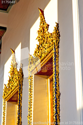 Image of window   in   temple      thailand incision of the temple 
