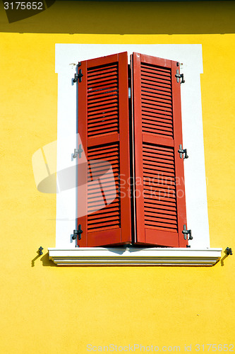 Image of red window  varano borghi palaces italy   abstract  sunny  