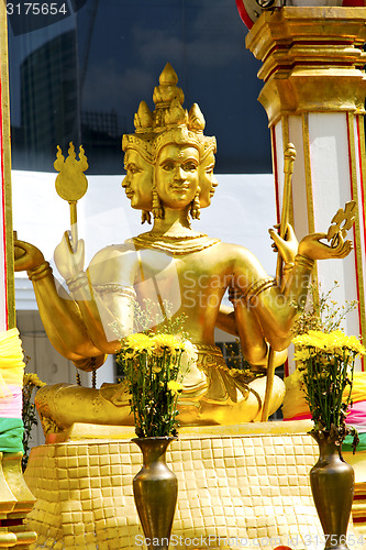 Image of siddharta   in the temple bangkok asia  face