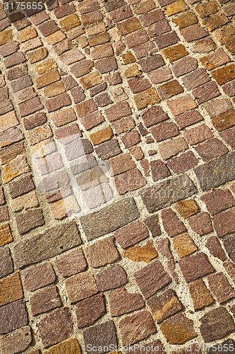 Image of brick in   varano borghi   street lombardy italy  varese  