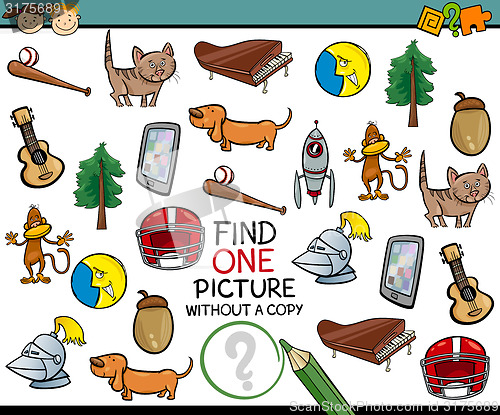 Image of find single picture game cartoon