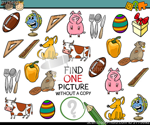 Image of find single picture game cartoon