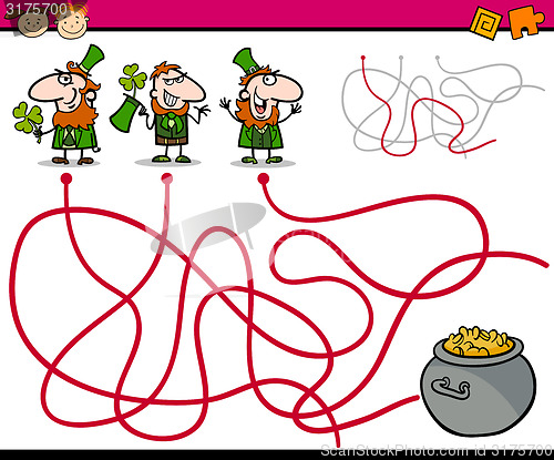 Image of paths or maze cartoon game