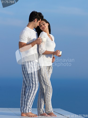 Image of happy young romantic couple have fun arelax  relax at home