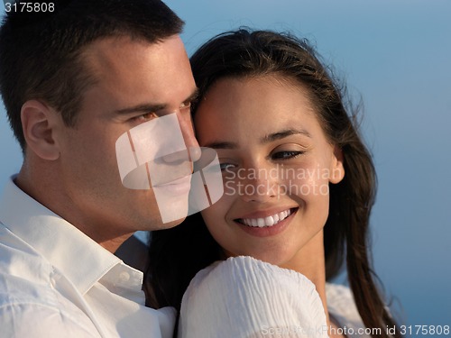 Image of happy young romantic couple have fun arelax  relax at home