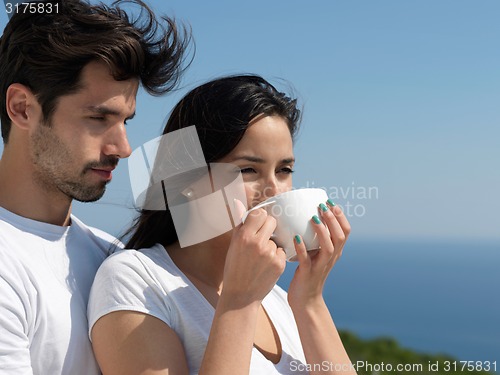 Image of happy young romantic couple have fun arelax  relax at home