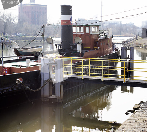 Image of Ships moored at a shipyard