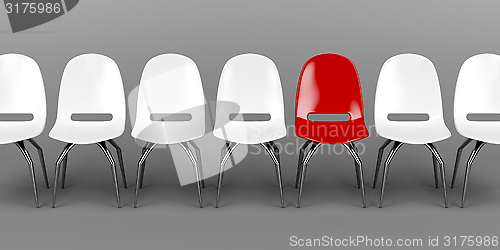 Image of Unique red chair