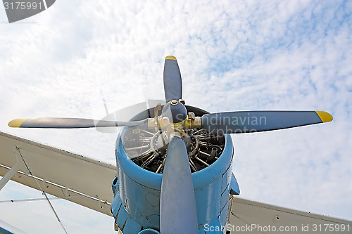 Image of The engine and propeller plane AN2.