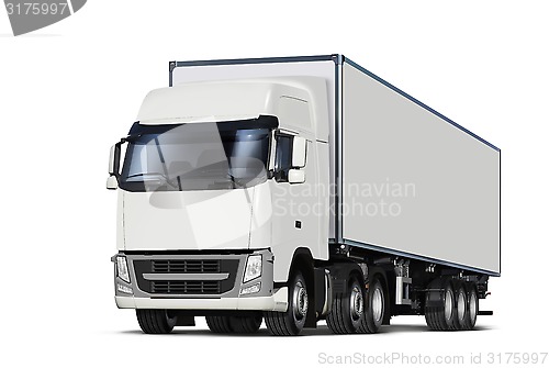 Image of truck isolated with path