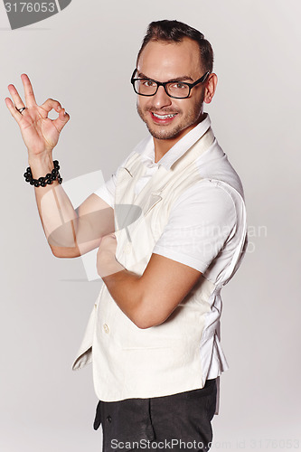 Image of Man gesturing OK