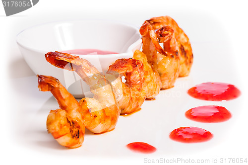 Image of Grilled or roasted shrimps 